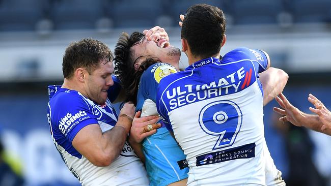 Corey Waddell was found guilty of eye-gouging Tino Fa’asuamaleaui. Picture: NRL Photos/Gregg Porteous