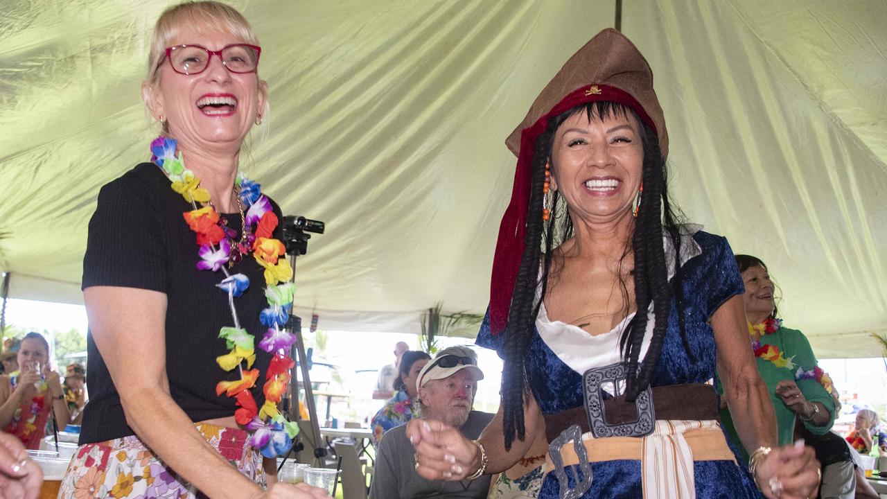 Parrot Head Concert, CCYS - Kim Settle (left) and Janet Wilson (right) enjoy a boogie. Picture: Brian Cassey