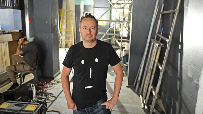 Co-owner Brettski Stewart, who also ran and operated Lotus Lounge, at The Austral during renovations in 2020. Picture: Tom Huntley