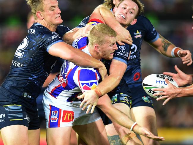 Mitch Barnett was injured against the Cowboys in round eight. Picture: Evan Morgan