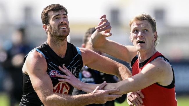 AFL premiership ruckman Scott Lycett could take Port District to the next level. Picture: Mark Brake/Getty Images