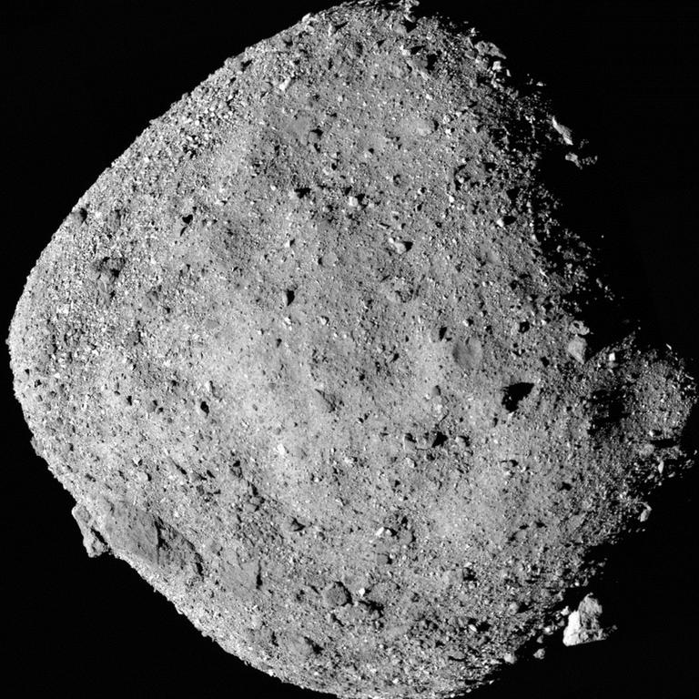 The 500m diameter asteroid Bennu, imaged by the OSIRIS-REx spacecraft in December 2018. Picture: NASA