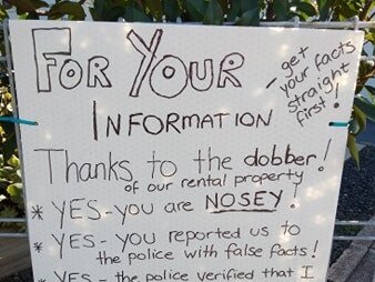 The sign outside the Woy Woy property.