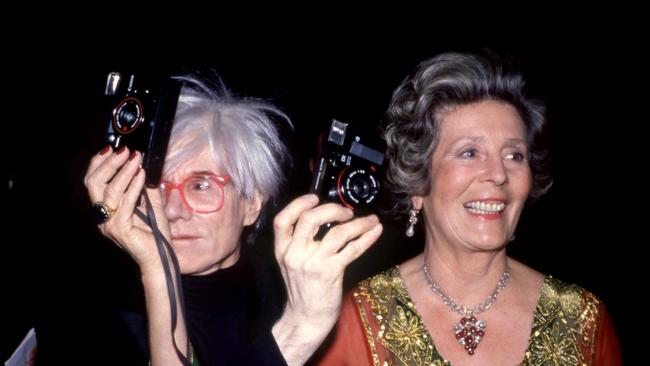 Andy Warhol with the princess when they took photographs of each other before a costumes event at the Metropolitan Museum of Art in New York in 1985. Picture: Oscar Abolafia/TPLP/Getty Images