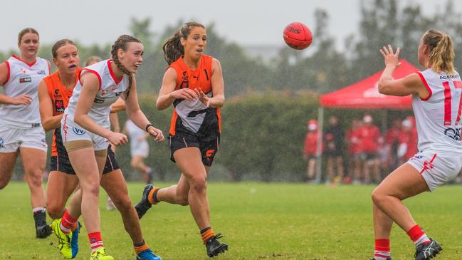 Players at the tournament have the chance to be drafted into the Giants and Swans. Pics: Merrillie Redden Photography/Supplied