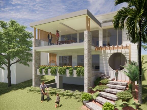 Artist's impression of the rear of the property with the tree removed at the front. Picture: supplied