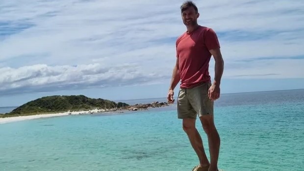 Pete Munyan is being cared for in the Royal Melbourne Hospital with his wife Michelle, two children and his brother by his side. Picture: Supplied