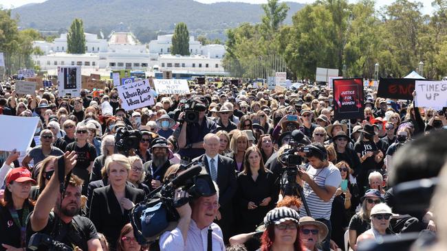 Thousands of people attended Women's March 4 Justice rallies around the country in 2021, including at Parliament House in Canberra. Picture: NCA NewsWire / Gary Ramage