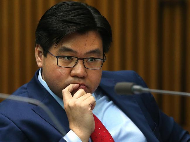 Dr Tim Soutphommasane, Race Discrimination Commissioner  appearing at a senate estimates hearing at Parliament House in Canberra. Picture Kym Smith