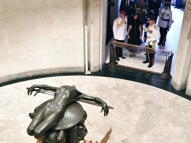 The Duke and Duchess at the opening of the Anzac Memorial ceremony. Picture: Ryan Pierse/Getty Images