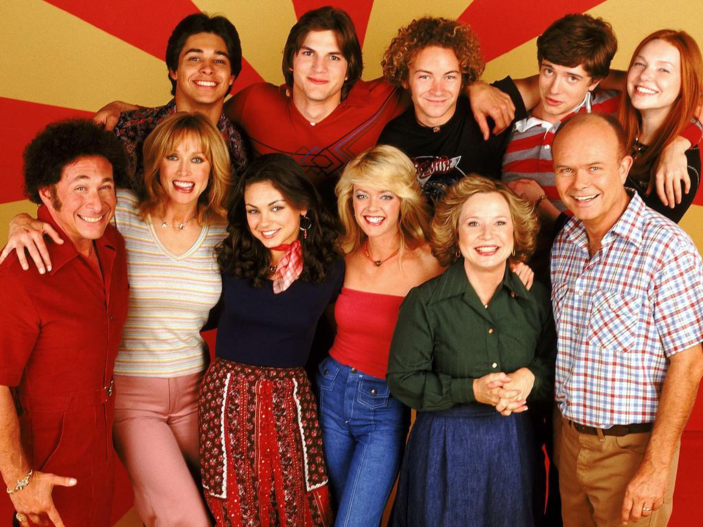 Danny Masterson, centre back row, with his co-stars in That 70s Show.