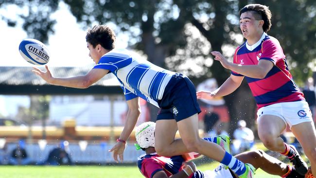 Nudgee College v BSHS in the GPS First XV rugby. Saturday August 20, 2022. Picture, John Gass