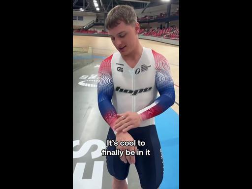 Matty Richardson tries on GB colours for the first time 