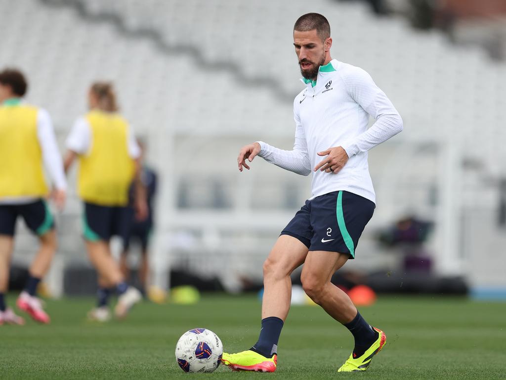 Milos Degenek is preparing for the Socceroos’ clash with Saudi Arabia on Thursday night. Picture: Robert Cianflone/Getty Images