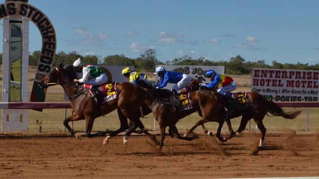 Jockey Pietro Romeo claimed the win on Window Seat in race three at the Towers Jockey Club's CPR Group Back to Racing race day on July 25. Picture: CAN DO PHOTOGRAPHY.