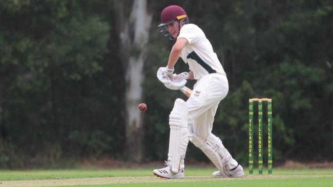 Roman Dunne. AIC First XI cricket between St Patrick’s College and Villanova College. Saturday February 10,2024.