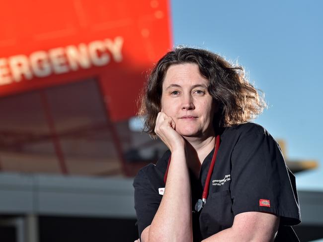 Australian College of Emergency Medicine’s Dr Clare Skinner says staff in emergency departments “often don’t have the skills to work with someone affected by their mental illness”. Picture: Troy Snook