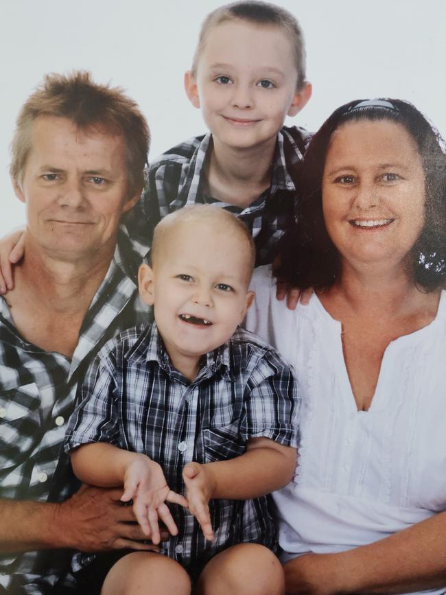 Eloise and Frank Lambourn with their sons Chris and Ben when they were young. Picture: Brendan Radke