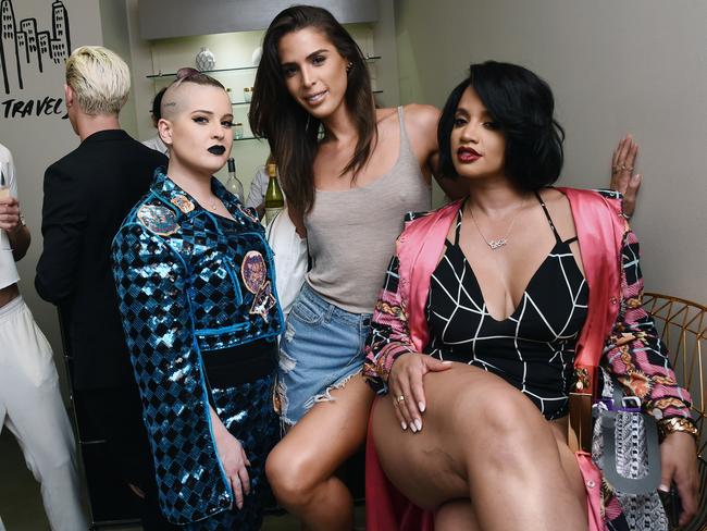 Dascha with Kelly Osbourne (left) and Carmen Carrera. Picture: Ilya S. Savenok/Getty Images for Lexus