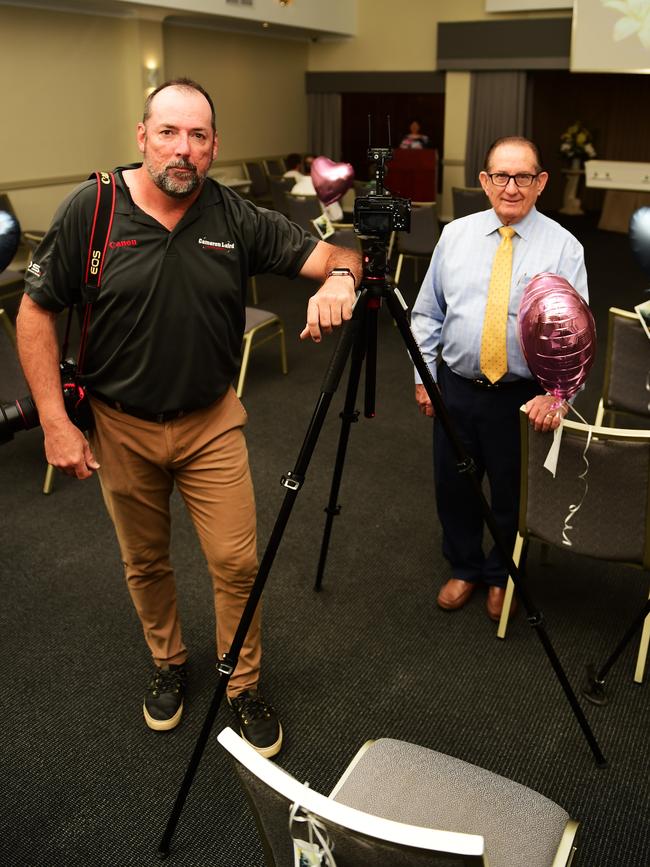 Behind the Scenes of Cameron Laird; Videographer at Morleys Funeral Home. Pictured with General Manager Ray Valdeter