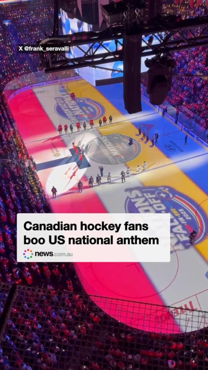 Canadian hockey fans boo US national anthem