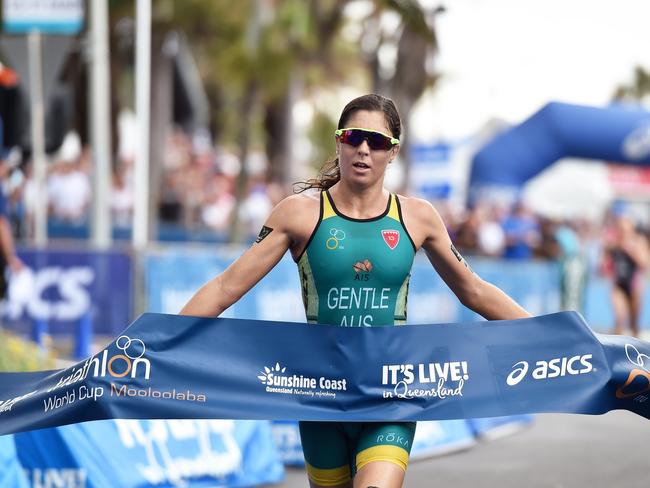 Ashleigh Gentle won her maiden Mooloolaba ITU World Cup on Saturday, March 16.