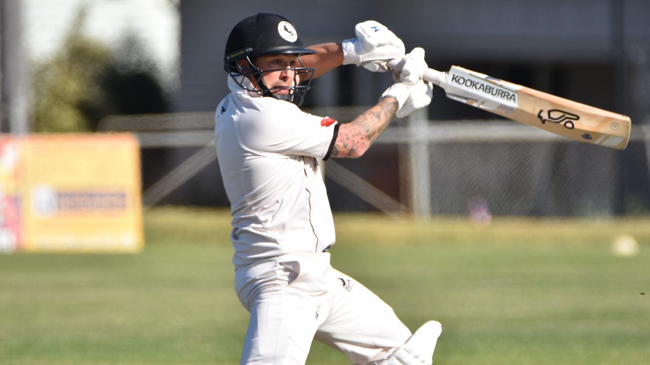 Andrew Fergusson hit 102 for North Geelong against East Belmont. Picture: Wes Cusworth.