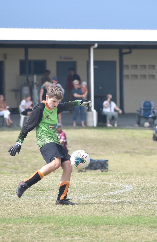 Jack Middleton in the Country United and Mackay Lions under-13/14s Division One clash at Mackay Football Park, 21 August 2021. Picture: Matthew Forrest