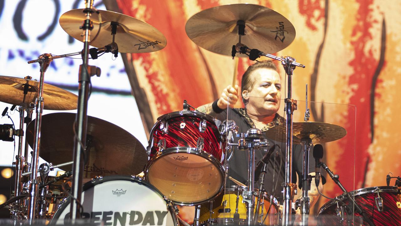 Smashing the kit and cavorting on stage, drummer Tre Cool was indeed very cool. Picture: Chris Neave / Supplied