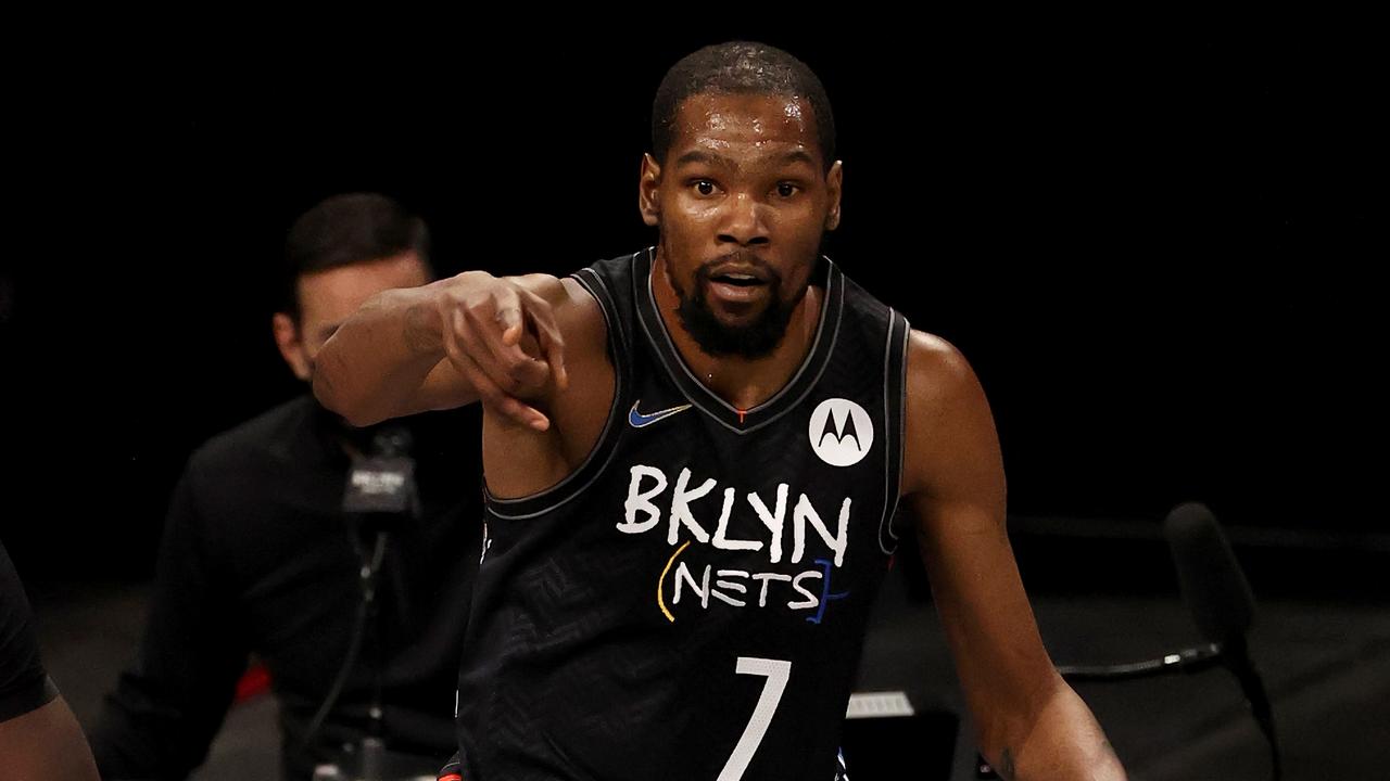 Kevin Durant in action for the Nets earlier this year.