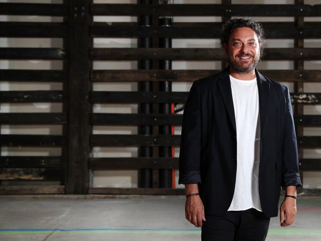 Restauranteur Jonathan Barthelmess at his new space at Howard Smith Wharves. Picture: Tara Croser