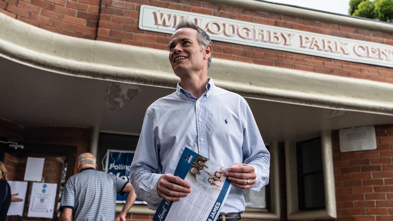 Tim James has hung onto the seat of Willoughby for the Liberals, despite a huge swing to independent candidate Larissa Penn. Picture: NCA NewsWire / Flavio Brancaleone