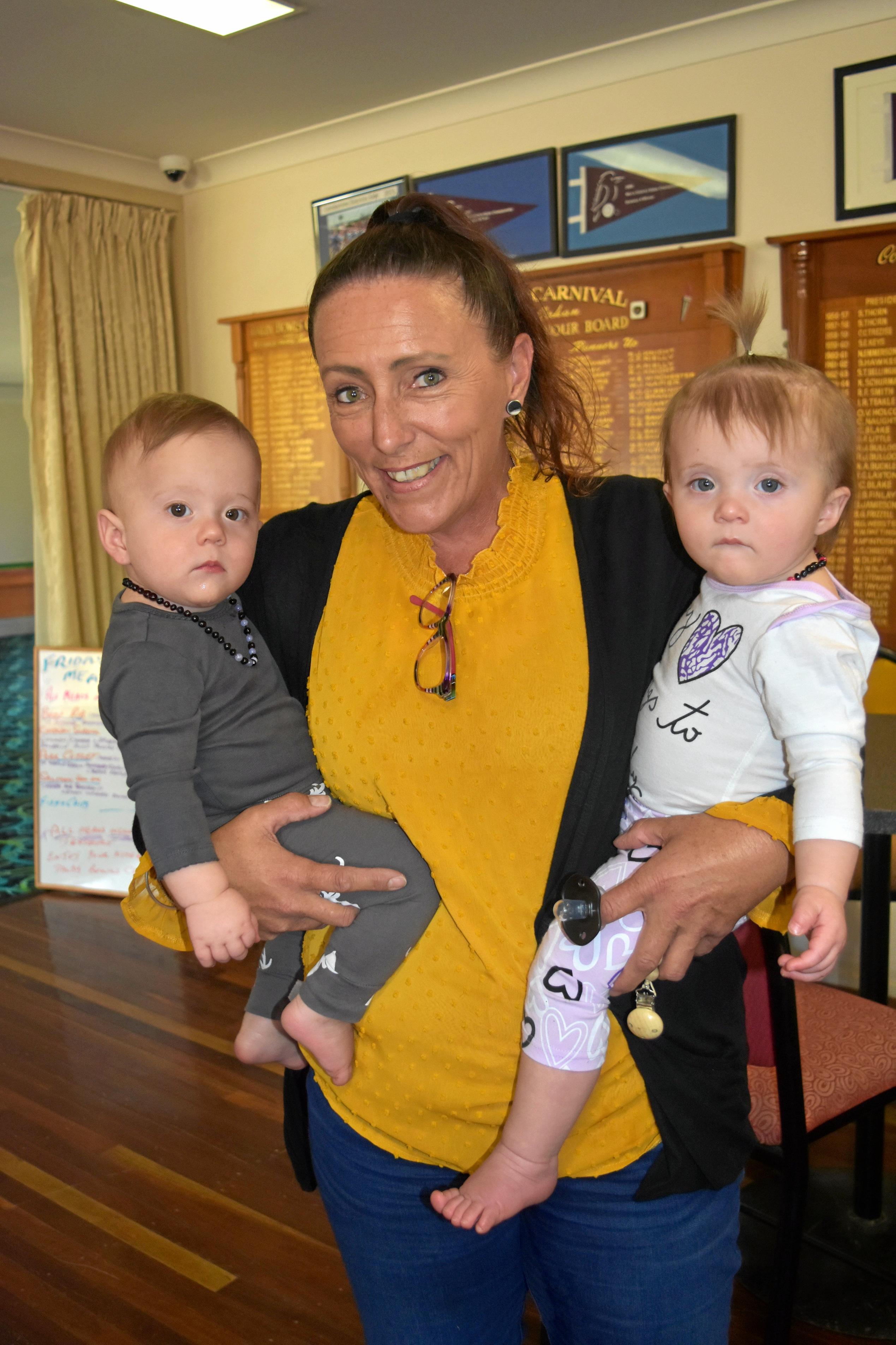 Jenny Franklin with Khyrin and Niyah Nills. Picture: Shannon Hardy