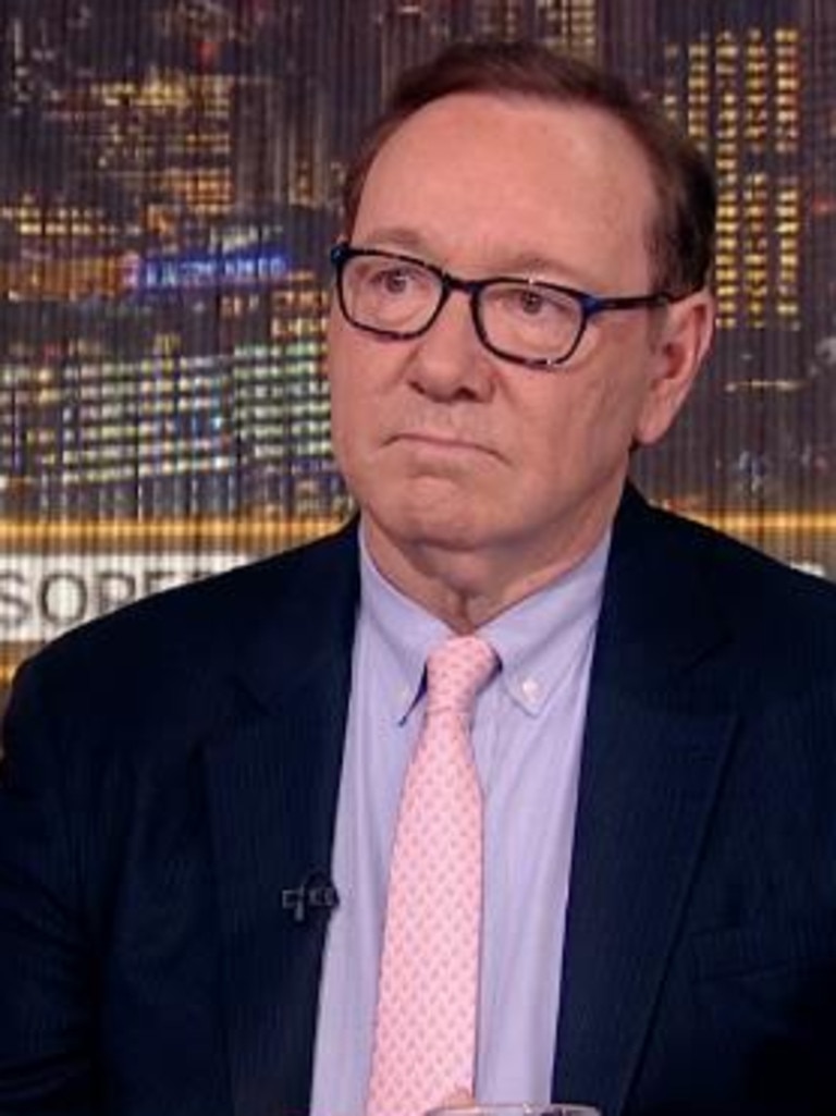 Kevin Spacey during his interview with Piers Morgan. Picture: Supplied