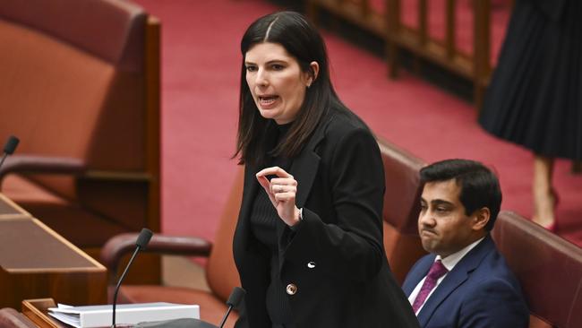 Senator Marielle Smith during Question Time in the Senate at Parliament House in Canberra. Picture: NewsWire / Martin Ollman