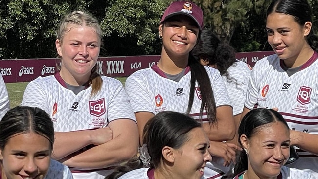 Members of the history making Qld schoolgirls side - Mabel Park’s Kaylee Joseph, left.