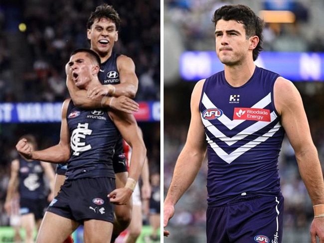 Carlton survive as the Dockers crash out. Photos: Getty Images