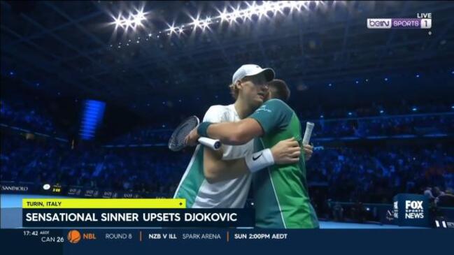 Sensational Sinner upsets Djokovic