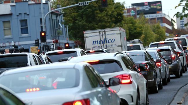 Motorists voted Alexandra Parade the worst of the worst congested roads in Melbourne. Picture: Mark Stewart