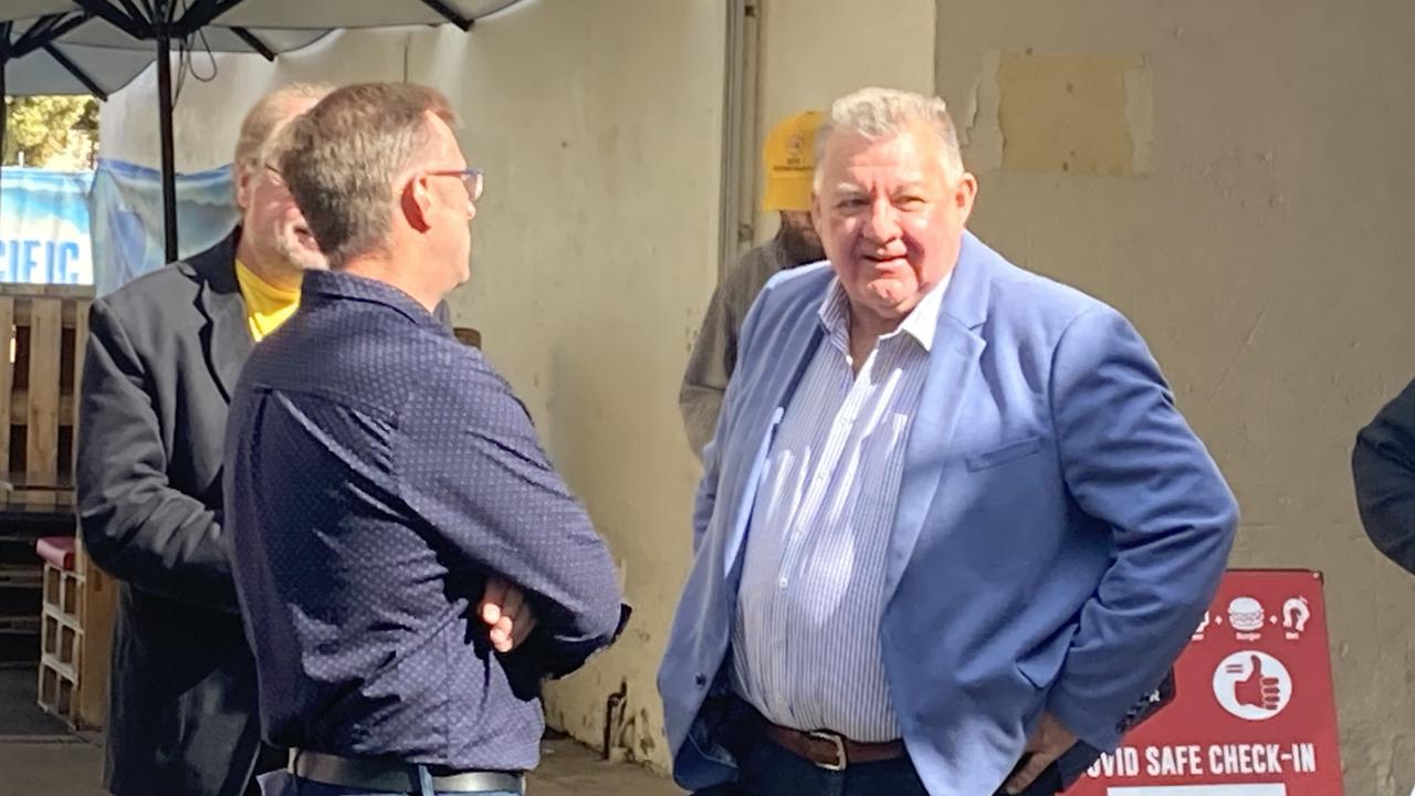 Craig Kelly arrives at Jens Mount Gambier. Picture: Arj Ganesan