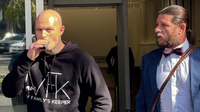 Joel Errington (left) outside Waverley Local Court with his lawyer Robert Kaufmann. Picture: Dylan Arvela