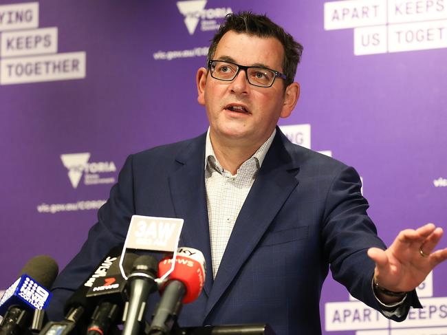 MELBOURNE, AUSTRALIA - NewsWire Photos AUGUST 3, 2020 : Victorian Premier Daniel Andrews announcing latest restrictions with the stage 4 lockdown of Greater Melbourne  as COVID-19 spreads across the state in a second wave. Picture : NCA NewsWire / Ian Currie