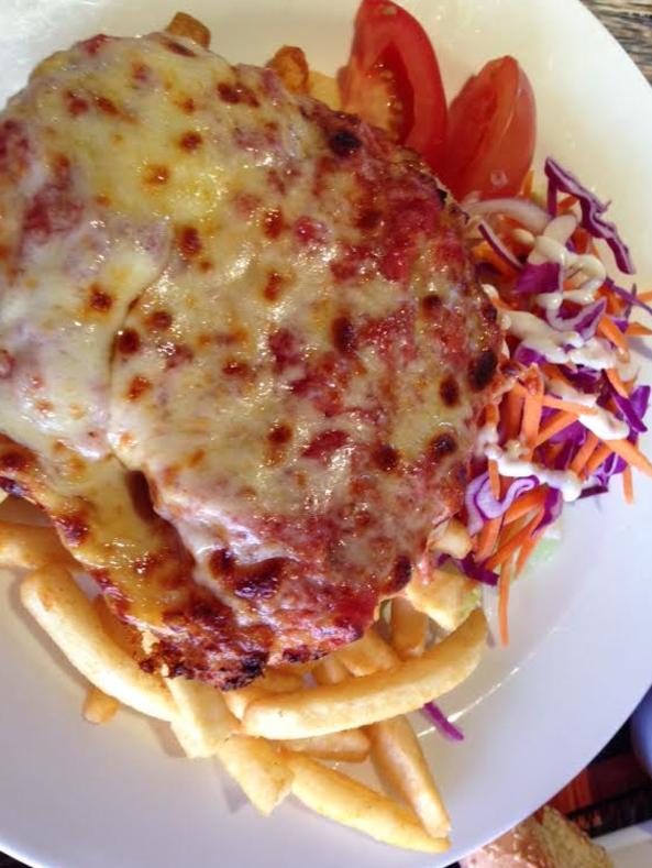 The Barwon Heads Hotel’s parma.