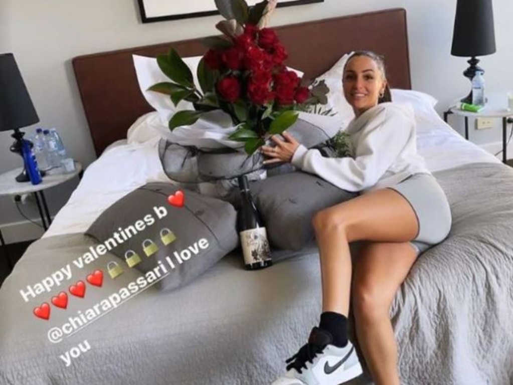 Kyrgios posted this on Valentine's Day.