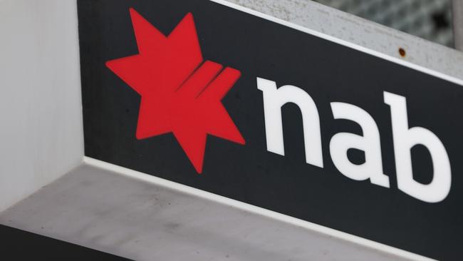 SYDNEY, AUSTRALIA - NewsWire Photos MARCH 30, 2023: NAB Bank signage on a branch on George Street in the Sydney CBD.Picture: NCA NewsWire / Damian Shaw