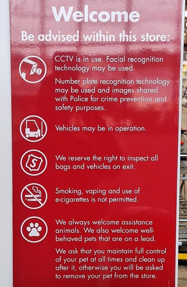 New signage spotted at Bunnings. Picture: Reddit