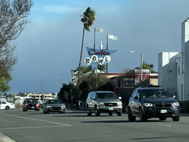 Looking towards the Eaton fire in Los Angeles. Picture: Laura Johansen