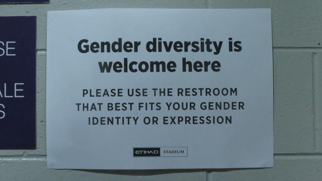 Gender neutral toilets at Etihad Stadium.