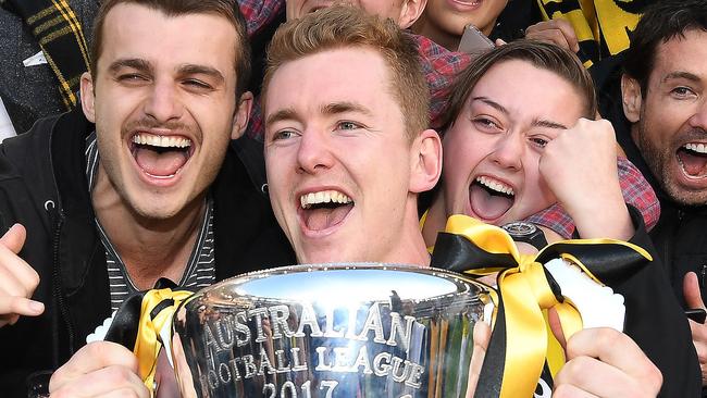 From Airtasker to the AFL premiership: Jacob Townsend had great success last season. Picture: AAP