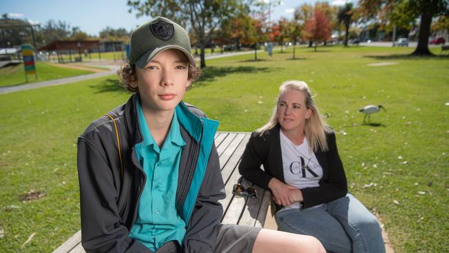 Lochie is struggling at the “super school”, says mum Renee Williams. Picture: Jason Edwards